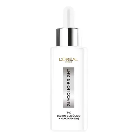 L'oréal Paris Glycolic Bright Sérum Facial Antimanchas Con Ácido Glicólico Y Niacinamida, Reduce Manchas Todo Tipo De Piel Día/noche